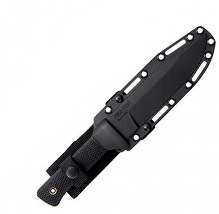 Cold Steel Cs-35An San Mai SRK 6" Fixed Plain Satin Vg-10 Blade/Black Checkered W/Finger Guard Kray-Ex Handle