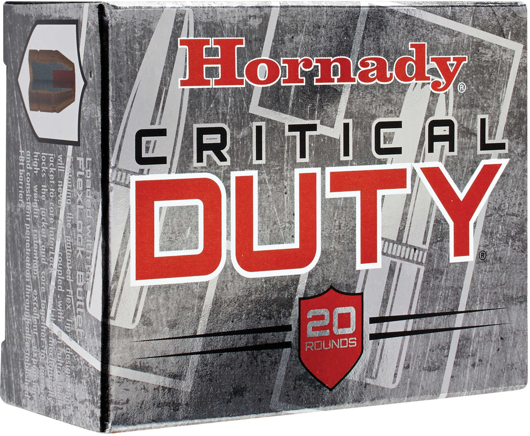 Hornady Critical Duty Handgun Ammo 9mm Luger 135 Gr Flex Tip 1010 Fps 25/Box