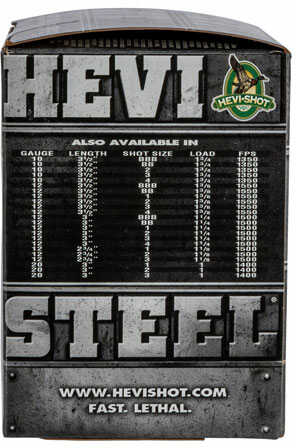 12 Gauge 3-1/2" Hevi Metal BBB  1-1/5 oz 25 Rounds Hevi-Shot Shotgun Ammunition