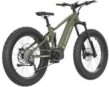 Quietkat Rubicon Bike Military Green Large 6'+ Sram 9-speed Ultra 1000w Mid-drive Motor