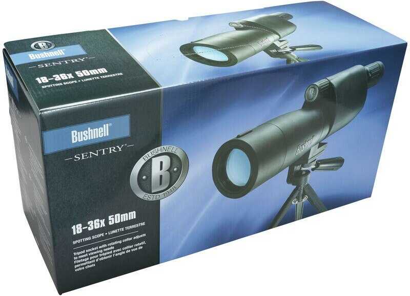 Bushnell Sentry Spotting Scope 18-36x50mm 30.9oz Matte Finish Black 783618