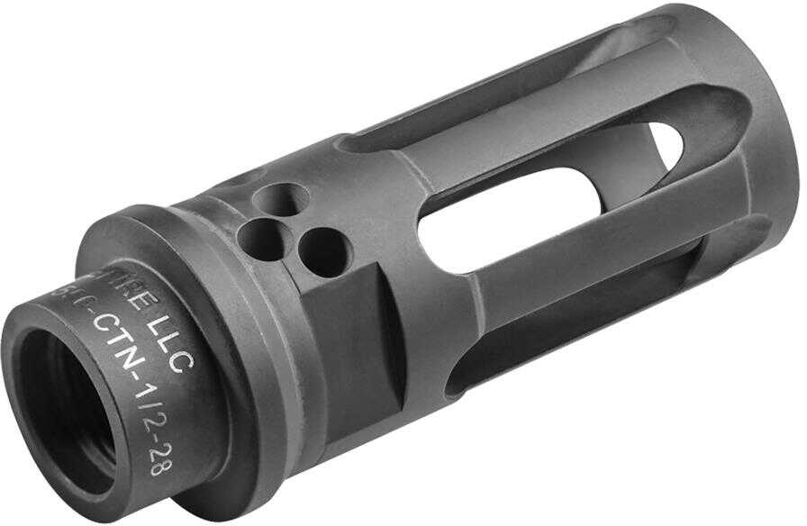 Surefire WARCOMP556Ctn1228 Flash Hider Black DLC Stainless Steel With 1/2"-28 tpi Threads 2.40" OAL & Closed Ti