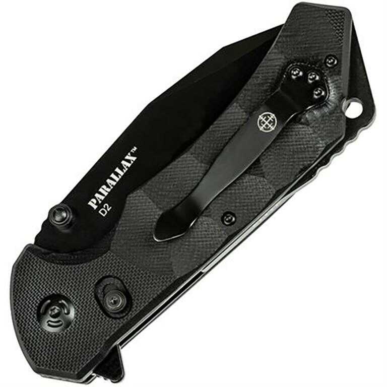 Master Cutlery Elite Tactical Parallax Manual Folding Knife 3 1/2" Blade Black