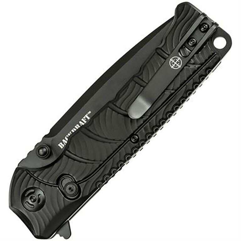 MASTER CUTLERY Elite Tactical BACKDRAFT 3.5" Drop PNT FLDER Black/Black