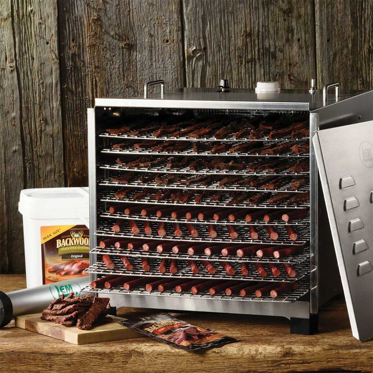 Lem Products Big Bite Stainless Steel Dehydrator w/12 hr Timer