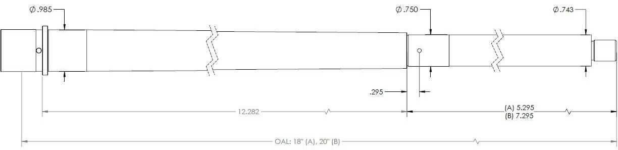 Proof Research 100462 AR-Style Barrel 223 Wylde 20" Rifle Length Gas System 1:7" Twist 4 Grooves, 1/2"-28 tpi, Stainless