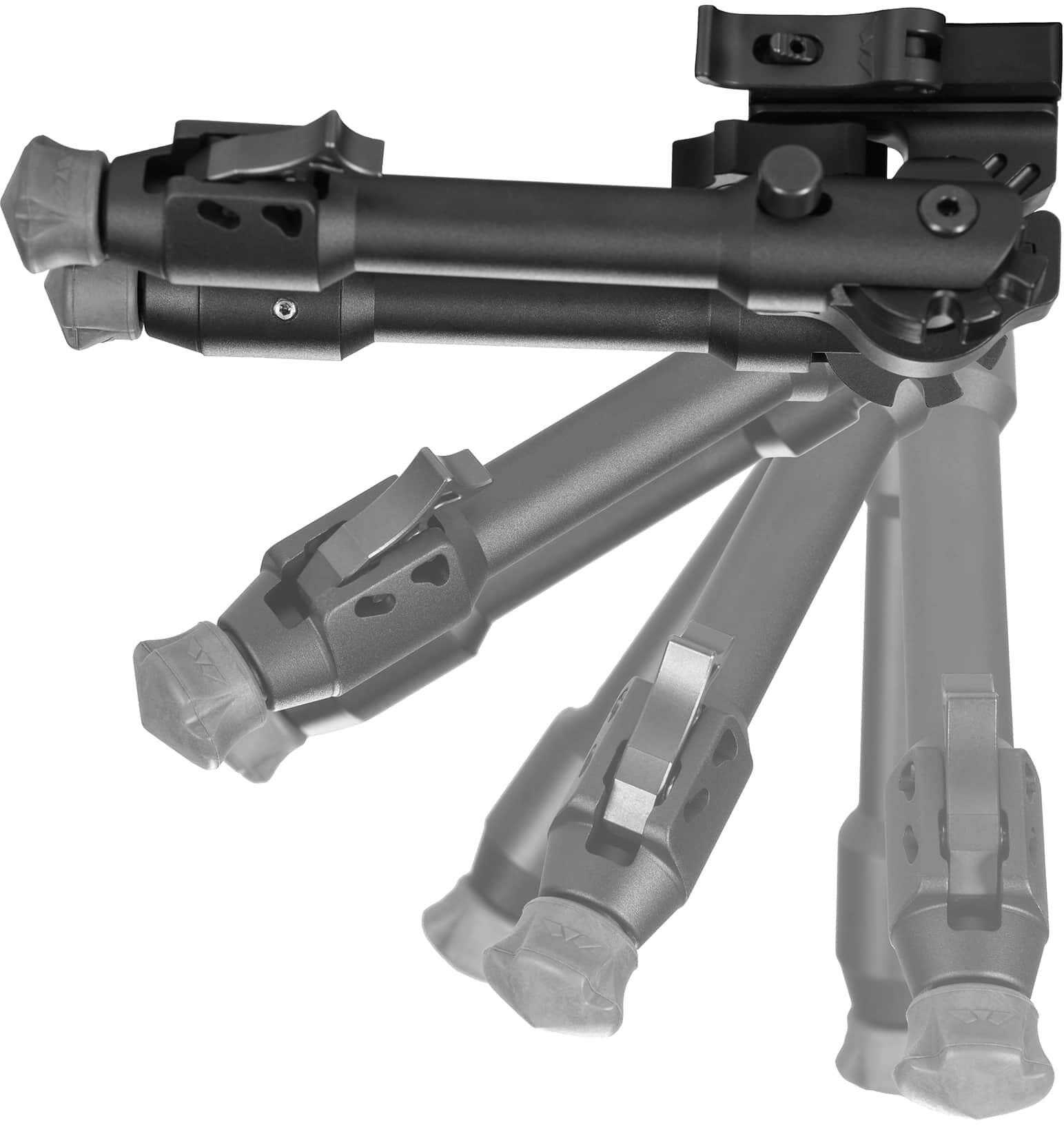 Warne 7902M Skyline Bipod ARCA Type Rail 6.9"-9.1" Black Aluminum