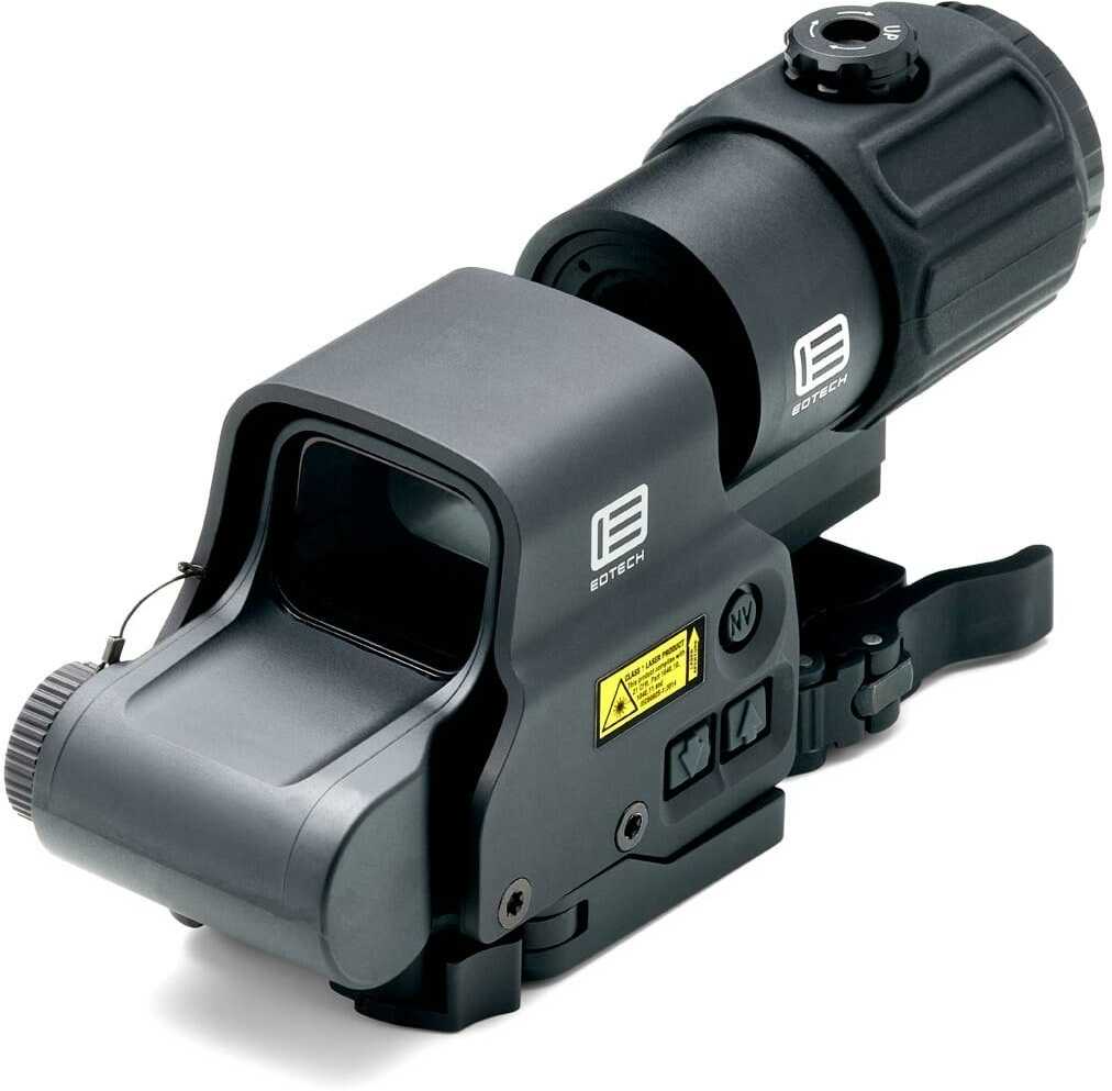 Eotech HHSVI W/G43 Magnifier Night Vision Riflescope Black Anodized 3X 68 MOA Ring/2 Red Dots Reticle Features Swi