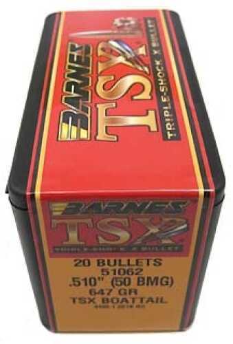 Barnes .510 Caliber 647 Grain Triple Shock Boattail Md: 51062 Bullets