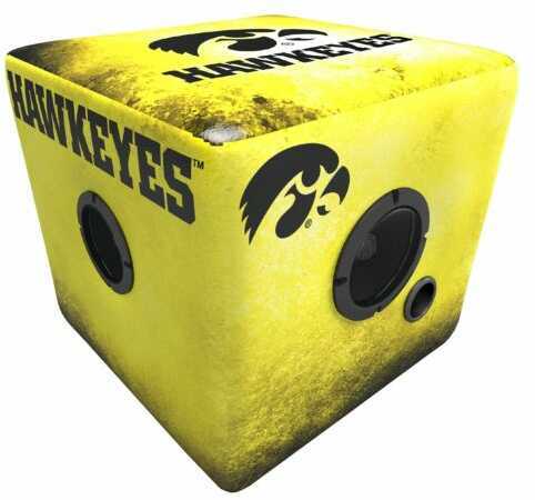 Rainmaker Hawkeyes Speaker Ottoman-Black/Yellow