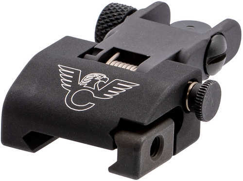 Wilson Combat TRQDSR AR-15 QD Rear Sight Flip-Up Aluminum Black