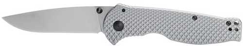 S.O.G SOG-14-18-01 Flash 3.40" Folding Drop Point Plain Satin 8Cr13MoV SS Blade/Silver Handle