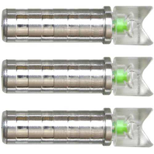 Nufletch Ignitor Nocks Green.285 X Bolt 3 Pk. Flat Model: Ignt-285-flt-grn/3pk