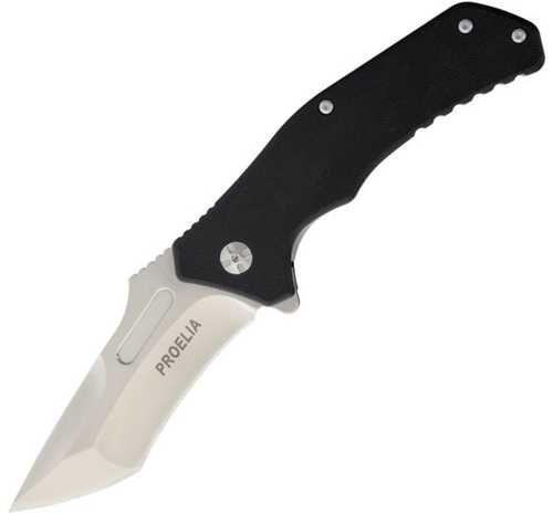 Proelia TX030 Folder 4in Silver Blade Black G-10