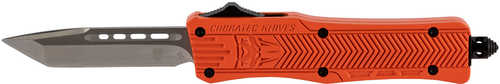 Cobra Tec Knives CTK-1 Small 2.75" 440C Stainless Steel Black Drop Point Orange Zinc-Aluminum Alloy