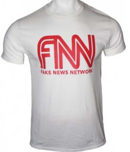 Gi Men's T-shirt Trump Fake News Network Medium White