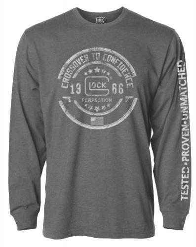 Glock Crossover Long Sleeve Shirt Color Gray Size Large