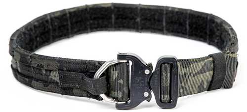 Eagle Industries Small MultiCam Black Operator Gun Belt Cobra Buckle closure with built-in D-Ring attachment R-OGB-CBD-M