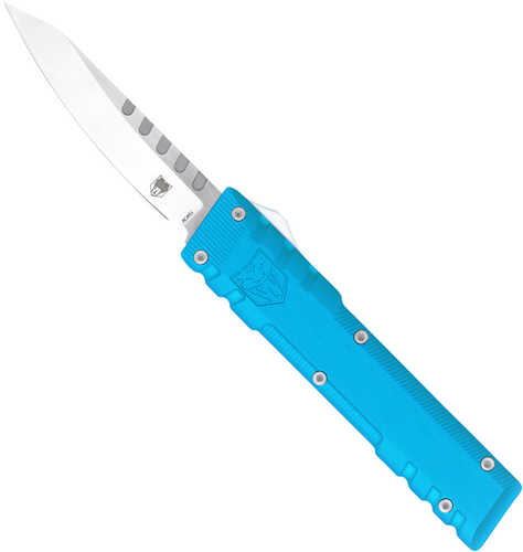 CobraTec Knives Gentlemen's 2.80" OTF Drop Point Plain 154Cm SS Blade Blue Anodized Aluminum Handle