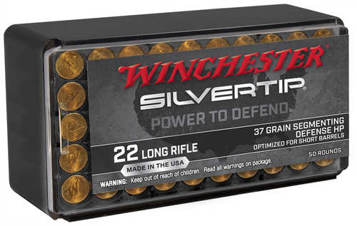 22 Long Rifle 37 Grain Jacketed Hollow Point 50 Rounds Winchester Ammunition