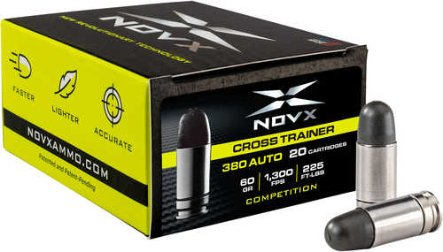 380 ACP 60 Grain Copper 20 Rounds NovX Ammunition