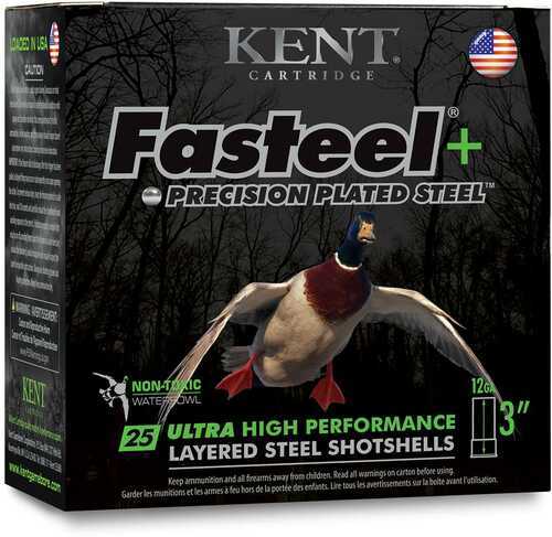 Kent FaSteel + Precision Plated Steel Waterfowl Shotshells 12Ga 3" 1-1/4Oz 1450 Fps  #2 & #4 25/ct