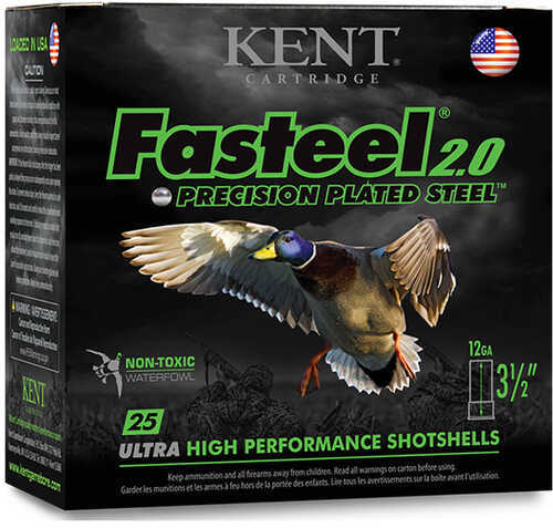 Kent Fasteel 12 Gauge 3" 1-1/4oz Number 4 Shot 25 Round