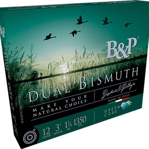 B&P Ammunition Dual Bismuth 12 Gauge 2.75" 1 1/5 Oz Bismuth 3/4 Shot 10 Per Box