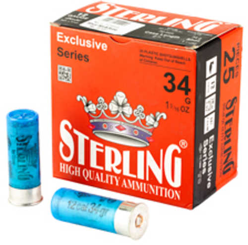 Sterling Exclusive Series 12 Gauge 2.75" #4 1 3/16 oz Shot Shell 25 Round Box 8698779951023