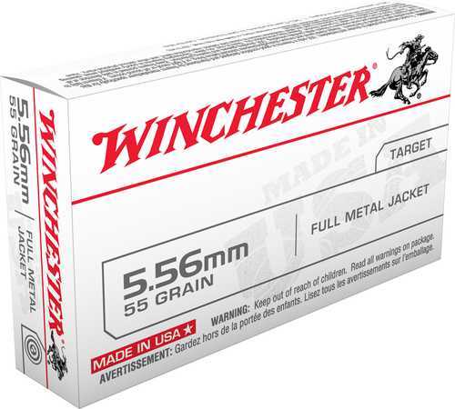 5.56mm Nato 55 Grain Full Metal Jacket 20 Rounds Winchester Ammunition