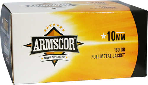 Armscor Precision Value Pack 10mm Auto 180 Gr Full Metal Jacket (FMJ) Ammo 100 Rounds Per Box