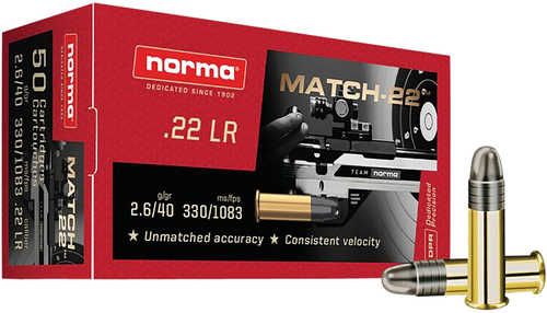 Norma Ammunition (RUAG) Dedicated Precision Match .22 LR