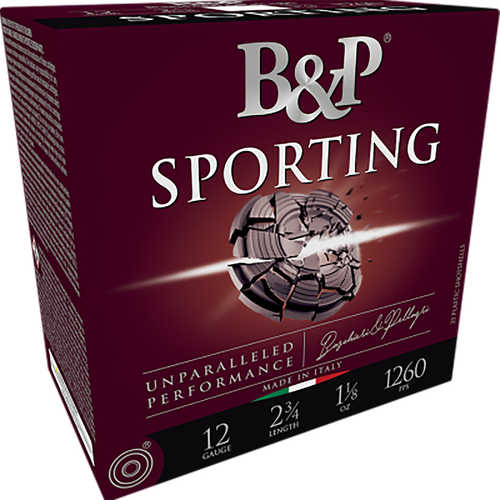 B&P Ammunition Sporting Clay 12 Ga 2 3/4" 1 Oz #8.5 Shotgun Ammo 25 Round Box