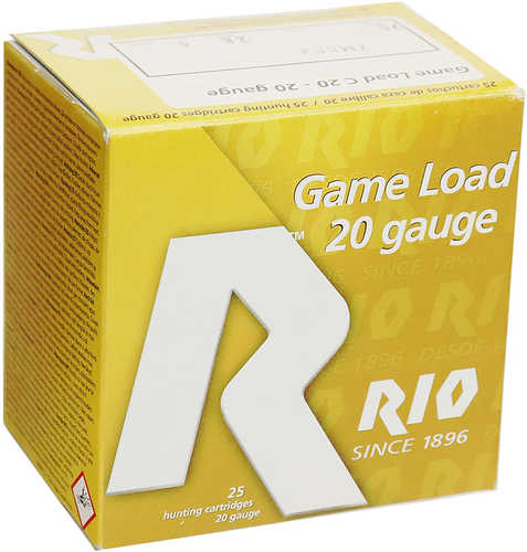 Rio Game Load 20 Ga 3" 1-1/4 Oz #6 Shotshells 25 Per Box