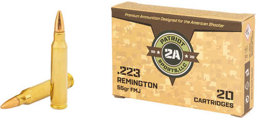 Patriot Sports 223 Rem 55 Gr Full Metal Jacket (FMJ) 20 Round Box