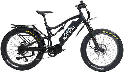 Bakcou E-bikes B-S17-B-B25 Storm 25 Medium Matte Black 17" W/Stand Over Height Of 30.50" Frame, Sram 9sp, 40T Front & Sr