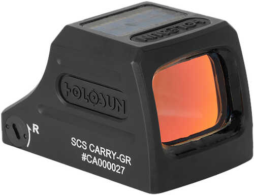 Holosun SCSCARRYGR SCS Carry Black Anodized 0.90" X 0.63" 2 MOA Green Dot/32 MOA Circle Multi Reticle K Cut Footprint