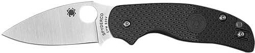 Spyderco C123PBK Sage 5 Lightweight Alzheimer's 3" Folding Plain Satin CPM S30V SS Blade, Black Textured FRN Handle