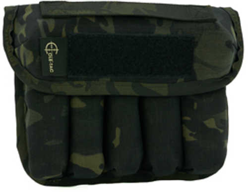 Cole-TAC Can Caddy Mini 500 Denier Nylon 6.5"x7.5"x2.0"  MultiCam Black 5 Slots for Suppressor Storage CD206