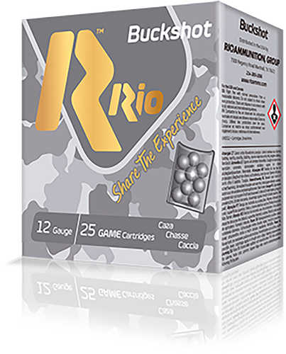 Rio Royal Buck (4X3) 12 Gauge 2.3/4" 1 Buck Shot Ammo 25 Round Box