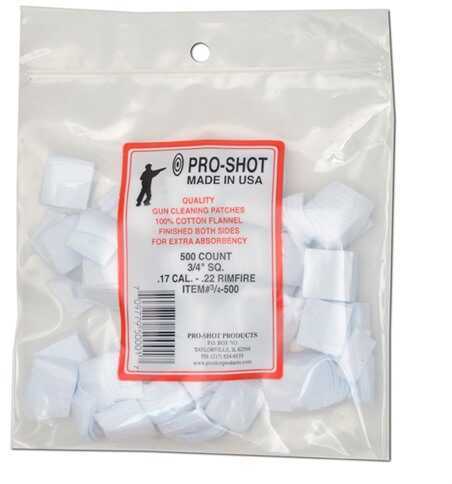 Pro-Shot 3/4-500 Cotton Flannel Pouches 3/4" Rimfire .17-.22 Cal