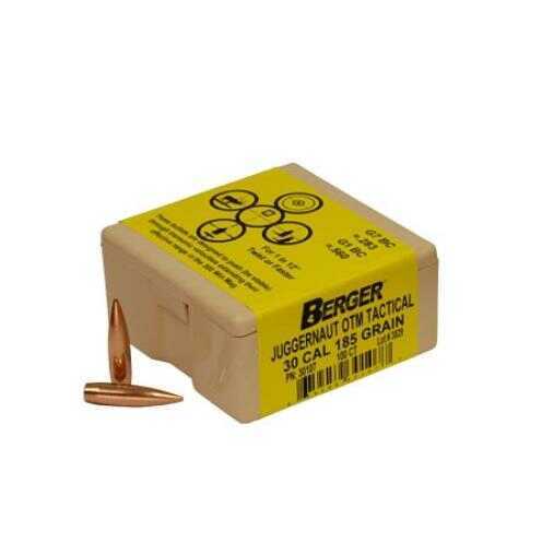 Berger 30 Caliber .308 Diameter 185 Grain Match Juggernaunt OTM Tactical 100 Count