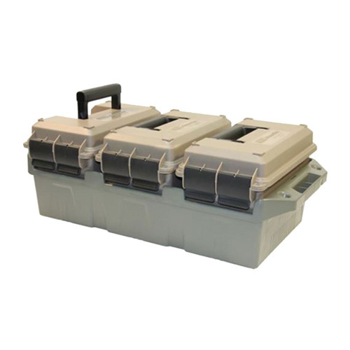 MTM Case-Gard AC3C Ammo Crate 50 Cal Rifle Dark Earth Cans/Army Green Polypropylene 13.5" X 7.4" 8.5" 30 Lb