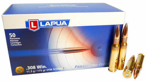 308 Win 175 Grain Hollow Point 50 Rounds Lapua Ammunition 308 Winchester