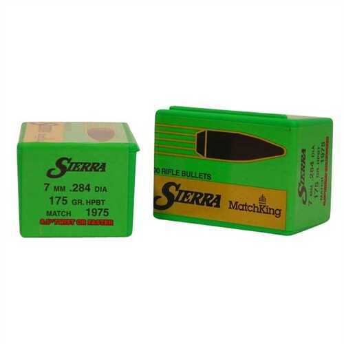 Sierra Matchking Boat Tail Hollow Point 7MM Caliber 175 Grain 100/Box Md: 1975 Bullets