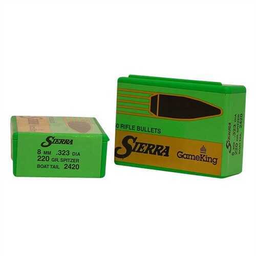 Sierra 8mm .323 Diameter 220 Grain Spitzer Boat Tail 50 Count