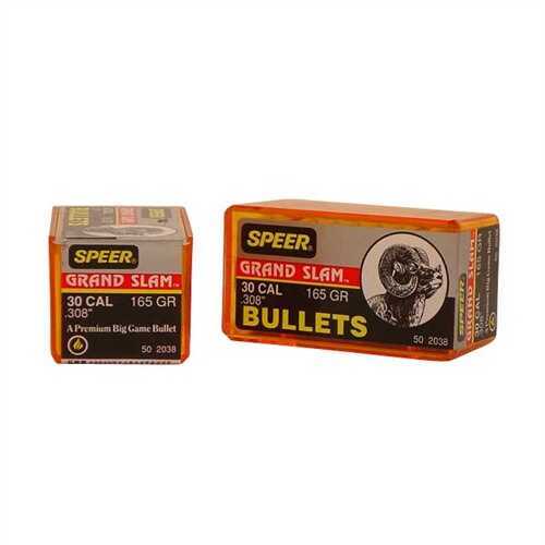 Speer 30 Caliber 165 Grain Grand Slam Protected Point 50/Box Md: 2038 Bullets