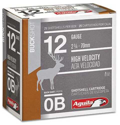 Aguila Field Shotshells 12Ga 2-3/4" 1275 Fps 0 Buck  25/ct