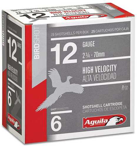 Aguila High Velocity Field Shotshells 12 Ga 2-3/4" 1-1/4Oz 1330 Fps #4 25/ct