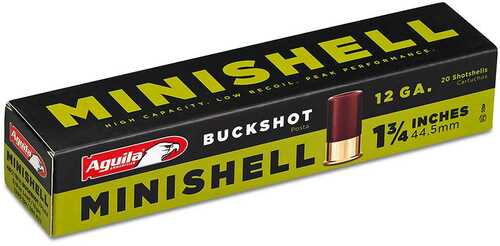 Aguila Minishell Shotshell 12 Ga 1-3/4" 5/8Oz 1200 Fps #1B 20/ct